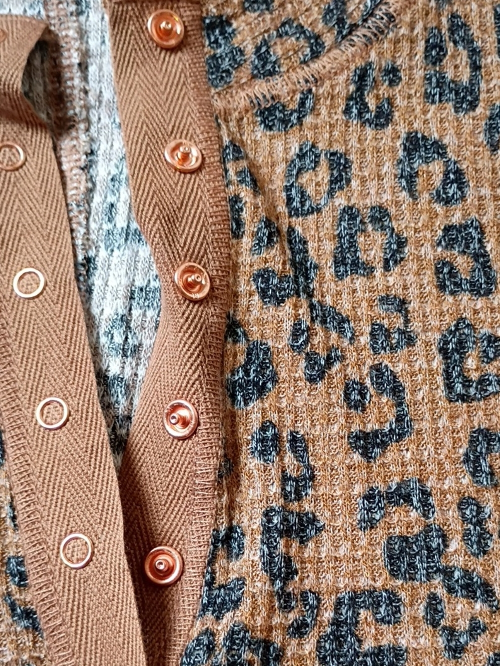 Intimately Free People Leopard Print Button-Up Cardigan - Brown - Picture 10 of 14
